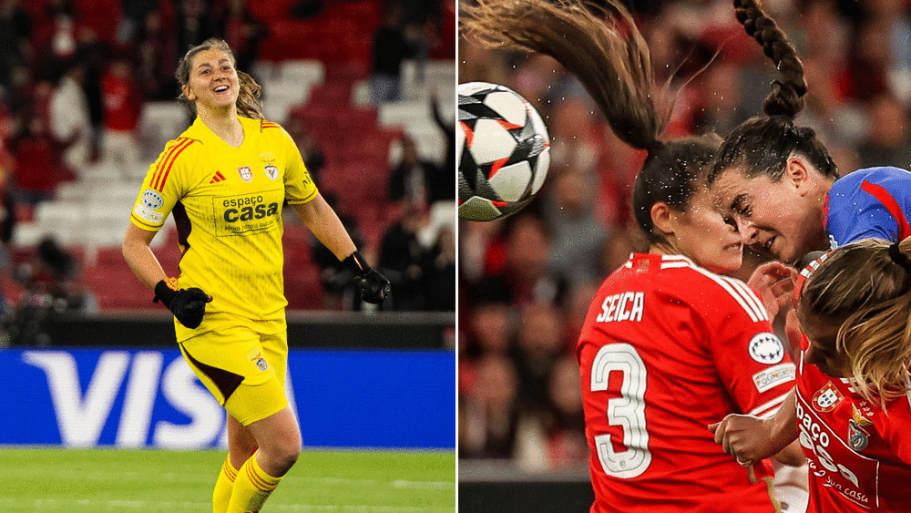 Zwei Szenen, zwei Gefühlslagen: Erst feierte Lena Pauels (li.) die Benfica-Führung, dann machte Sara Däbritz das Comeback perfekt.