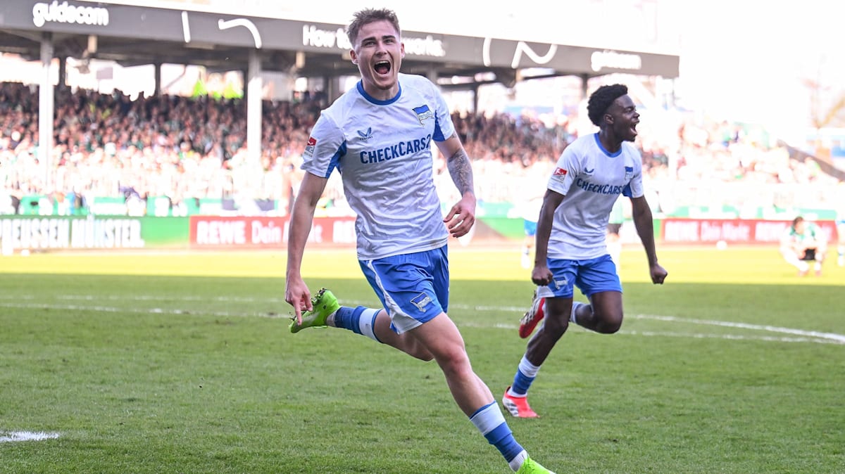 Winkler erzielt Lucky Punch: Hertha holt in Münster zweiten Sieg in Folge