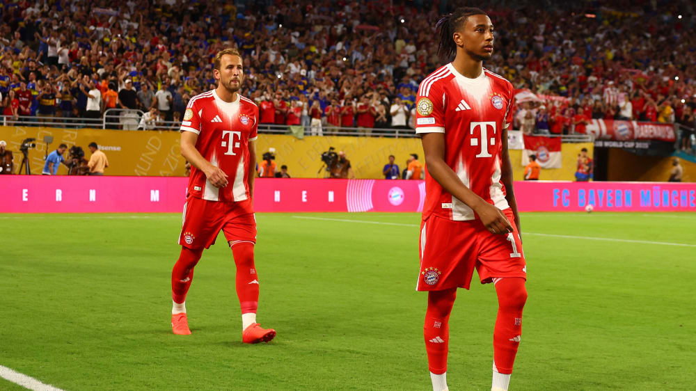 Harry Kane (li.) und Michael Olise.