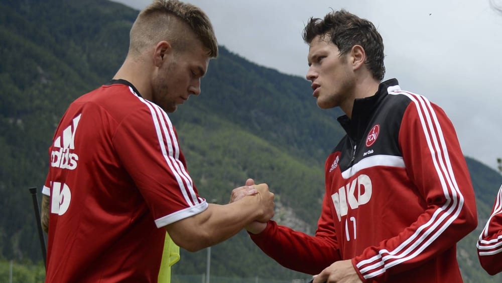 2013/14 beim Club in der Bundesliga, nun beim MSV in der 3. Liga zusammen: Alexander Esswein und Daniel Ginczek.