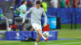 Robert Lewandowski of Poland during warm up Poland v Austria, UEFA European Championship, EM, Europameisterschaft 2024, Group D, Football, Olympiastadion, Berlin, Germany, 21 Jun 2024 EDITORIAL USE ONLY No use with unauthorised audio, video, data, fixture lists, club league logos or live services. Online in-match use limited to 120 images, no video emulation. No use in betting, games or single club league player publications. PUBLICATIONxINxGERxSUIxAUTxHUNxGR ExMLTxCYPxROUxBULxUAExKSAxONLY Copyright: xKieranxMcManus Shutterstockx 14543876e