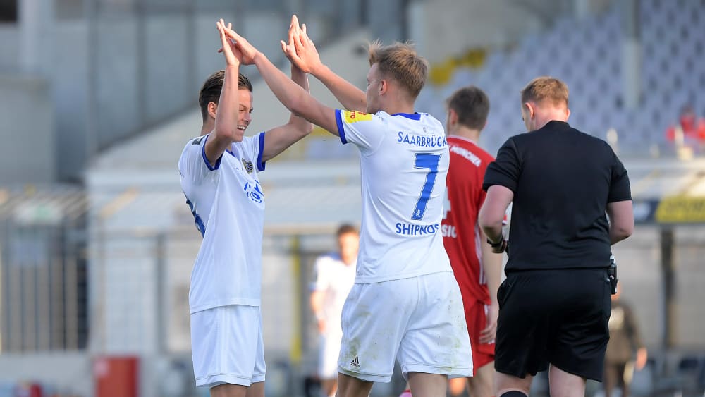 Brachten den FCS fr&#252;h auf Kurs: Minos Gouras (li.) und Nicklas Shipnoski. 