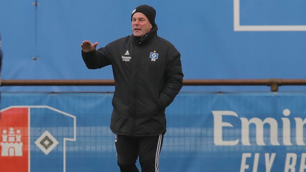 Trotzte Wind und Wetter: HSV-Trainer Dieter Hecking.