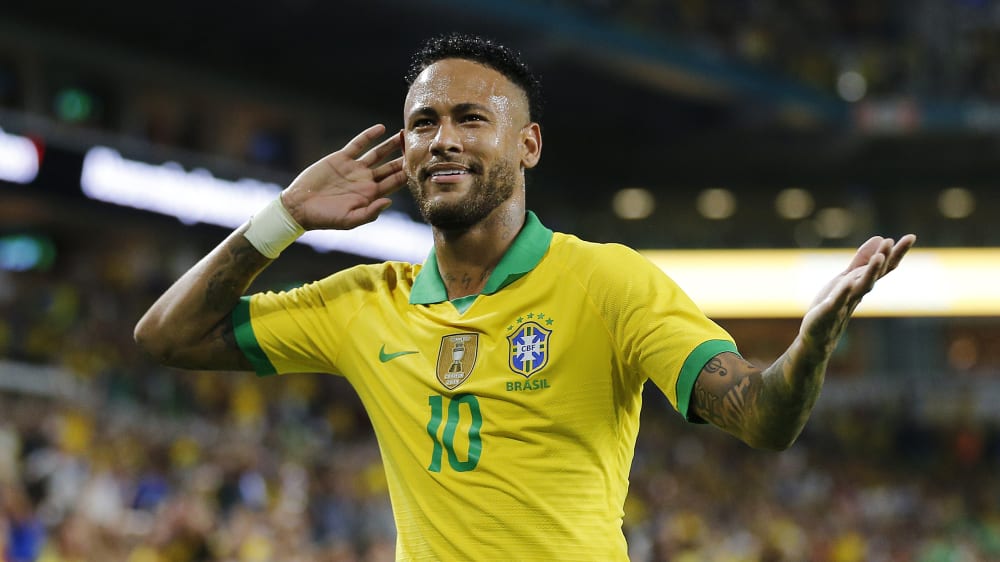 "Ich kann euch nicht h&#246;ren": Neymar jubelt gegen Kolumbien.