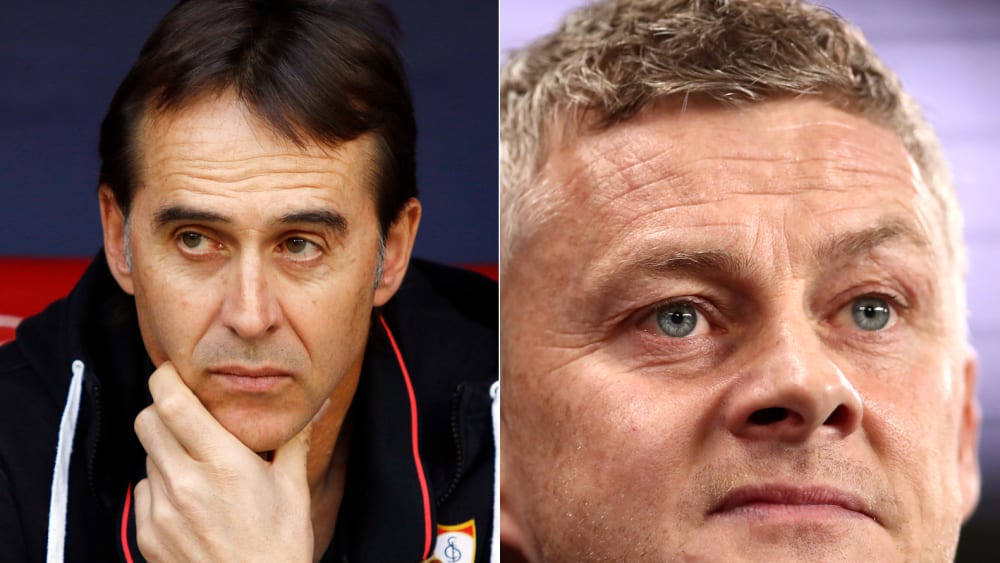 Das erste Europa-League-Halbfinale hat es in sich: Julen Lopetegui (links) trifft mit dem FC Sevilla auf das von Ole Gunnar Solskjaer trainierte Manchester United.