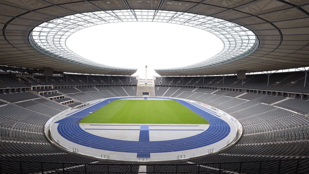 Steigt hier am 4. Juli das Finale im DFB-Pokal? Das Olympiastadion in Berlin.