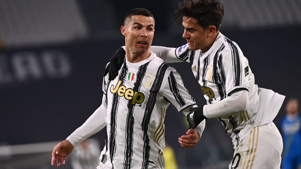 Erzielte das 1:0 f&#252;r Juventus und lie&#223; sich danach unter anderem von Paulo Dybala feiern: Cristiano Ronaldo.