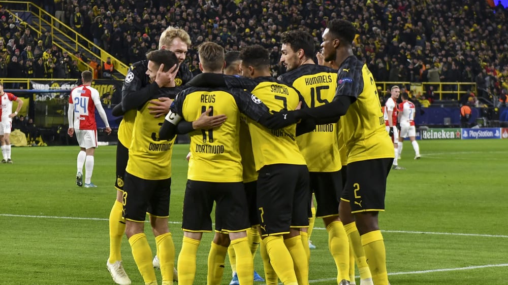 Gro&#223;er Jubel: Dortmund steht im Achtelfinale der Champions League. 