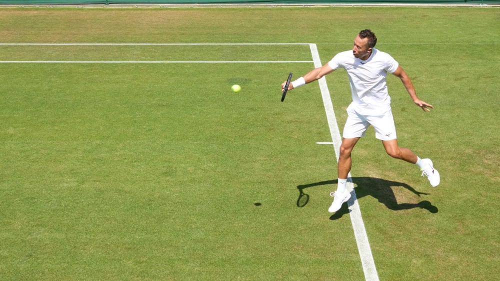 In der Qualifikation auf dem "Heiligen Rasen" endete seine erfolgreiche Tennis-Karriere: Philipp Kohlschreiber.