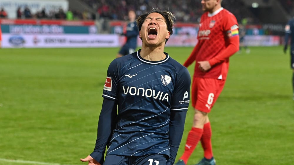 Bochums Takuma Asano war äußerst fleißig, blieb aber im Abschluss glücklos.