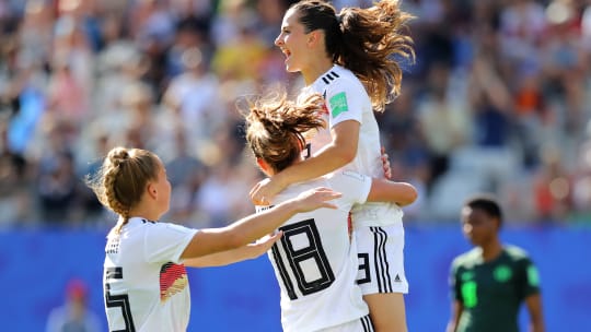 Unter den DFB-Torschützinnen beim verdienten 3:0 gegen Nigeria im Achtelfinale der Frauen-WM: Sara Däbritz (oben).