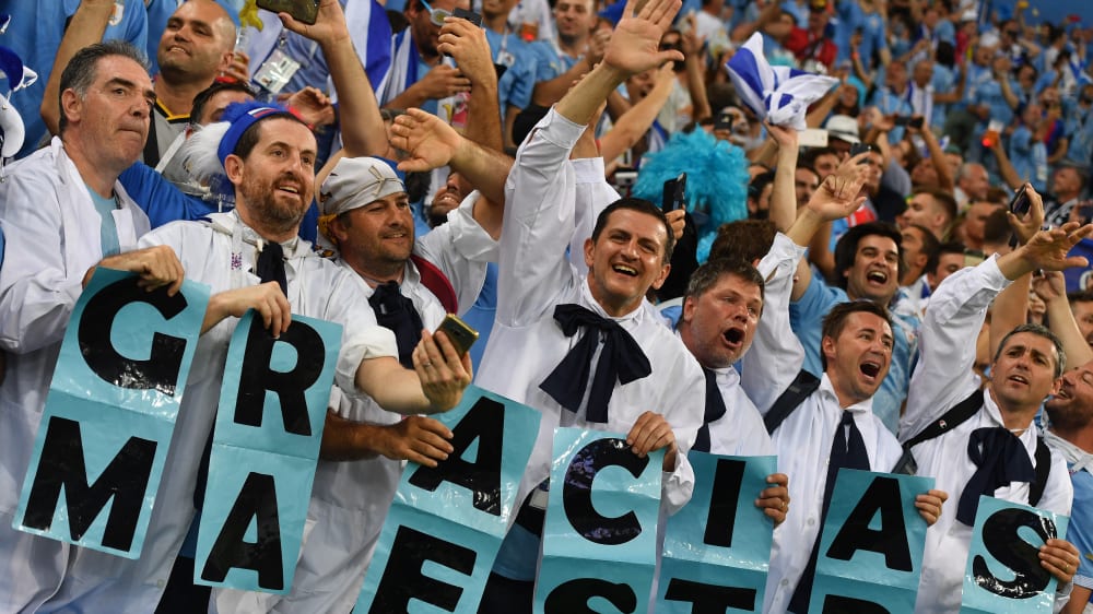 Stehen mit Inbrunst hinter ihrer Nationalmannschaft, der Celeste: die Fans Uruguays.