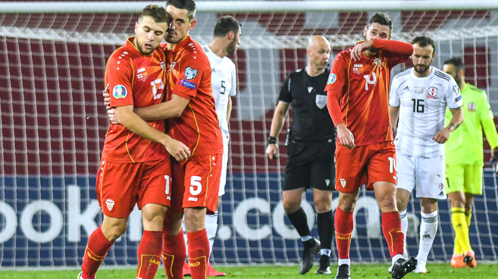 Es ist vollbracht: Nordmazedonien gewinnt gegen Georgien und ist erstmals bei einer EM-Endrunde dabei.