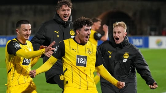 Traf per Traumtor zum 2:1-Siegtreffer für den BVB II: Antonio Foti (Mi.).