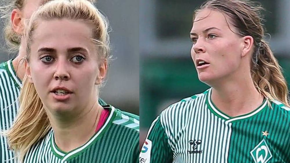 Auch Juliane Wirtz (re.) soll Nina Lührßen beim Toreschießen für Werder Bremen unterstützen.