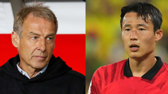 Hoffen beide, dass die Testspiele im Juni möglich sind: Jürgen Klinsmann und Südkoreas Nationalspieler Jun-Ho Son (v. li.).