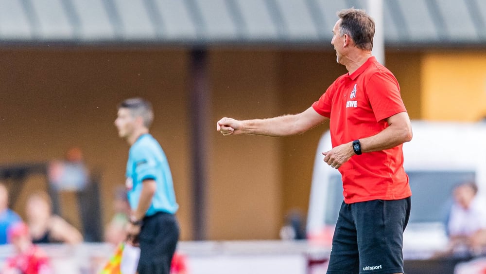 Voll dabei - und zufrieden: FC-Coach Achim Beierlorzer.
