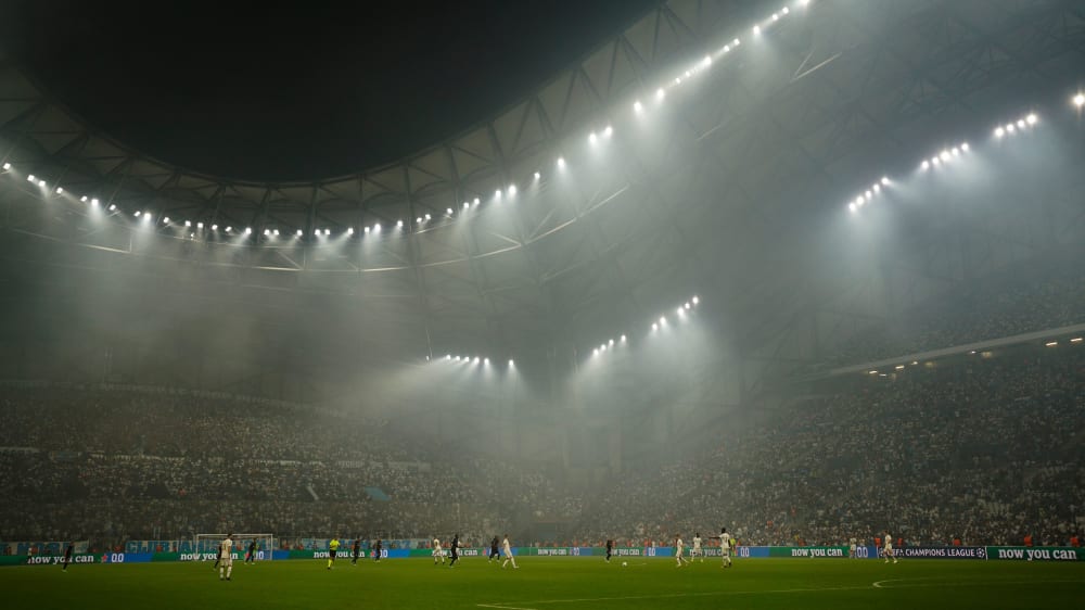 Das Stadion Velodrome in Marseille während der Partie zwischen OM und Frankfurt..