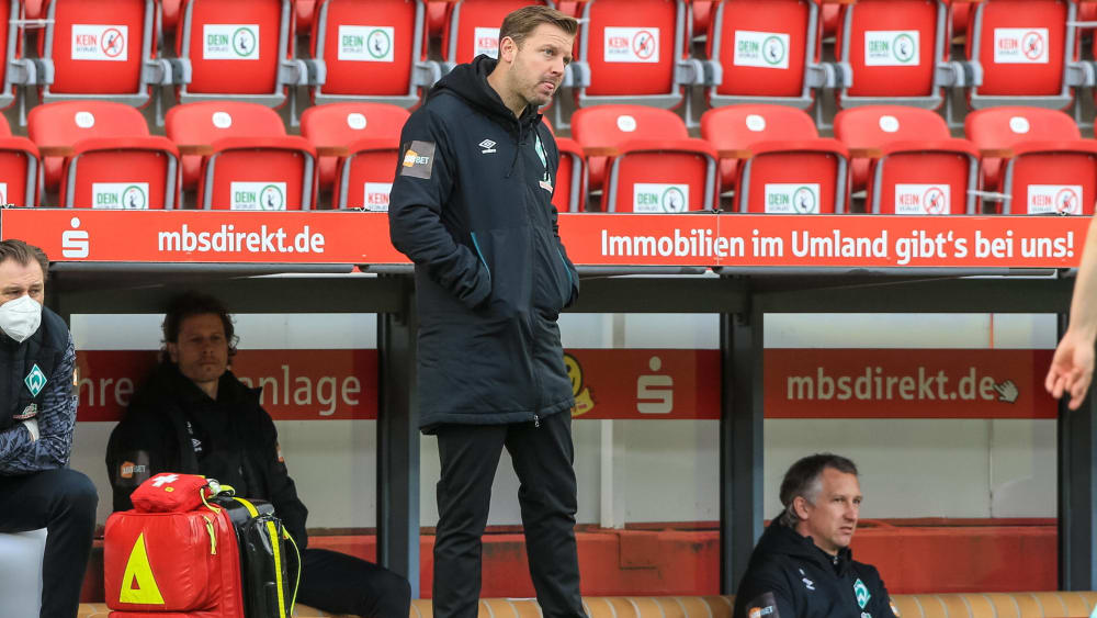 Seit 2017 Seite an Seite bei Werder Bremen: Florian Kohfeldt und Frank Baumann (unten rechts).