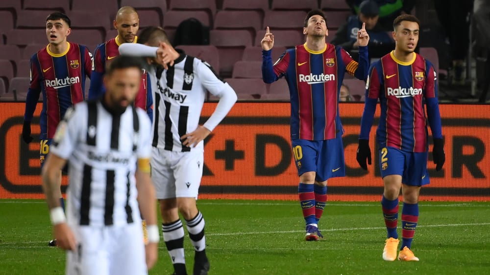 Er machte gegen Levante mal wieder den Unterschied: Barcelonas Kapit&#228;n Lionel Messi (#10).
