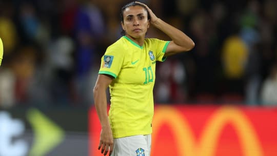 Das WM-Aus droht für eine Ikone: Brasiliens Marta.