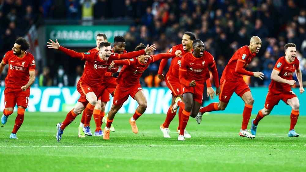 Jubel in Rot: Liverpool ist League-Cup-Sieger.