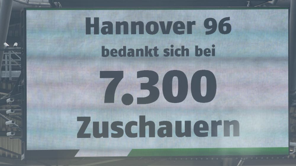 Am Samstag gegen D&#252;sseldorf k&#246;nnten es sogar ein paar mehr werden: Hannover d&#252;rfte 9800 Besucher ins Stadion lassen.
