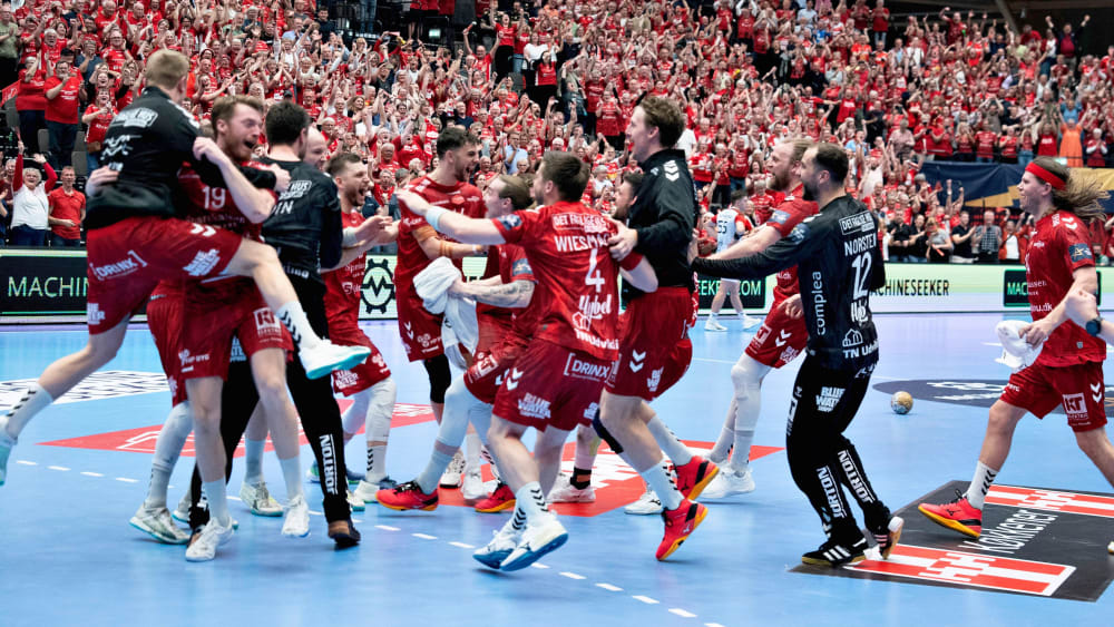Aalborg feiert den Einzug ins Final4 der Handball Champions League