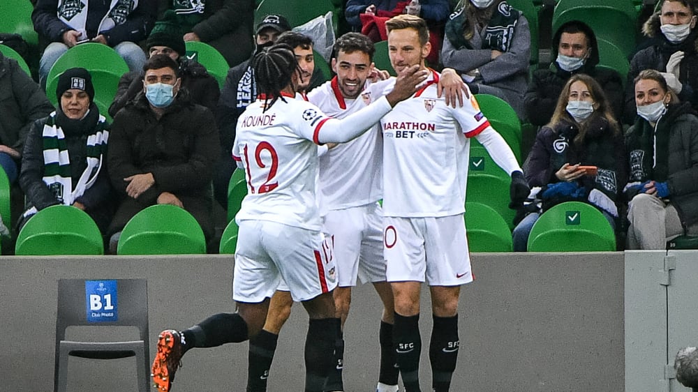 Gro&#223;e Freude: Iban Rakitic (r.) & Co. beim Torjubel. 