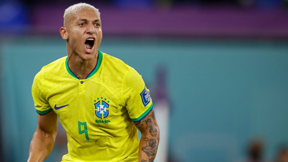 Richarlison (Brasilien) jubelt beim 4:1 gegen Südkorea im WM-Achtelfinale 2022