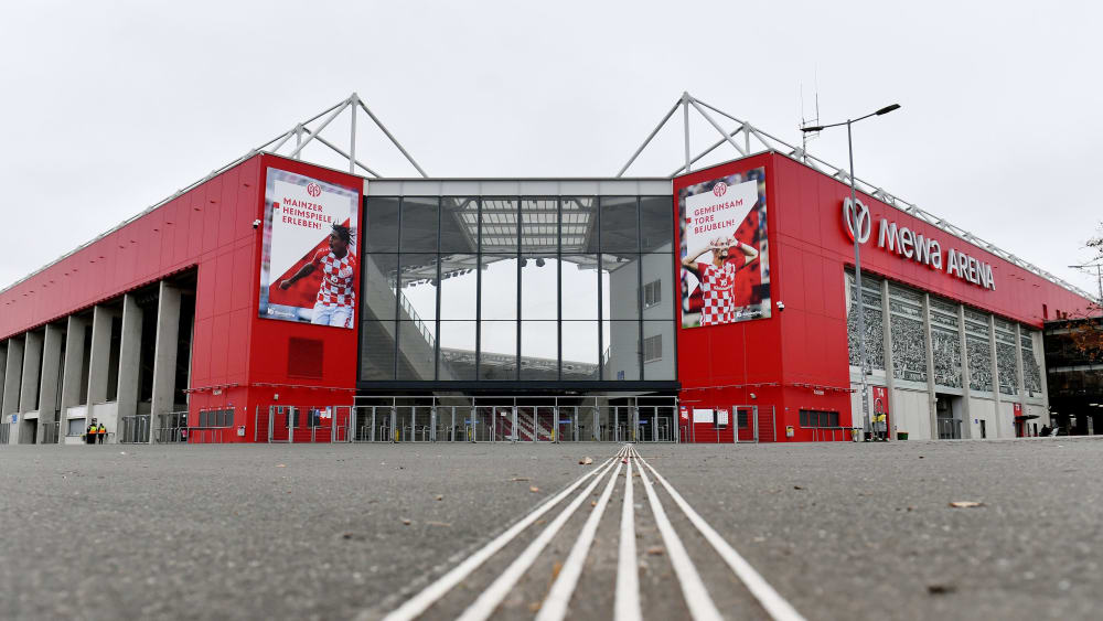 MAINZ, GERMANY - JANUARY 13: General view outside the stadium prior to the Bundesliga match between 1. FSV Mainz 05 and VfL Wolfsburg at MEWA Arena on January 13, 2024 in Mainz, Germany. (Photo by Neil Baynes/Getty Images)