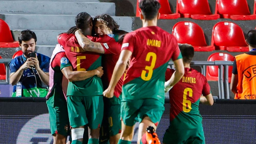 Die U-21-Nationalmannschaft Portugals hat sich mit einem 2:1 über Belgien für das Viertelfinale qualifiziert.