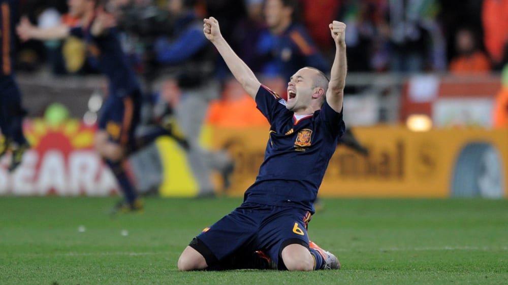 Andres Iniesta nach dem Sieg im WM-Finale 2010 gegen die Niederlande. 