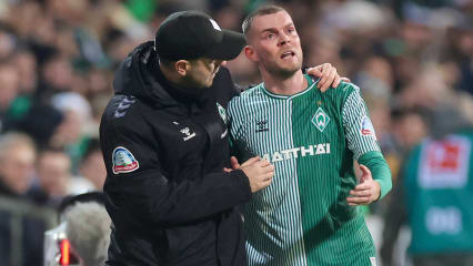 Werder-Trainer Ole Werner steht zu seinem Stürmer Marvin Ducksch.