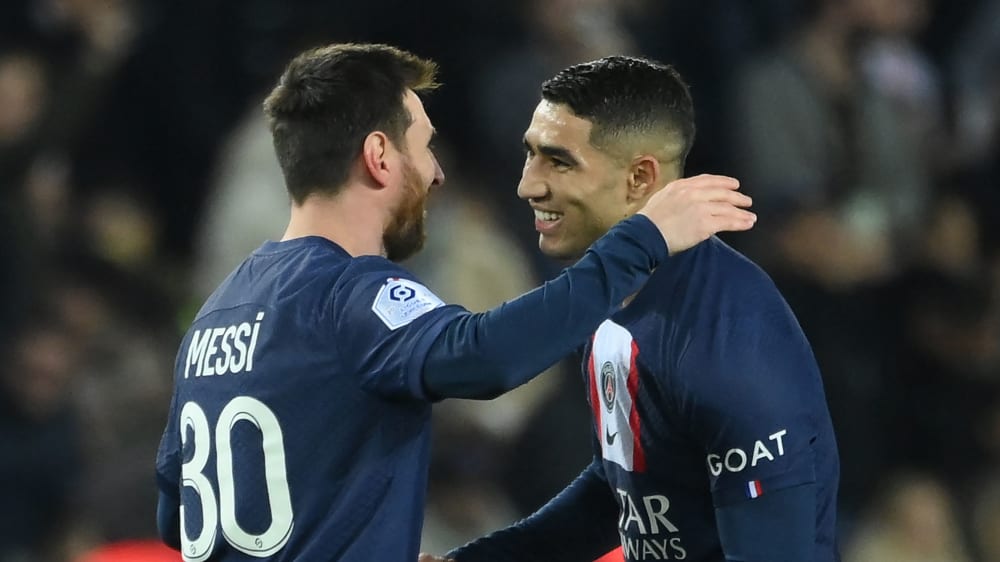 Schossen PSG zum Sieg über Toulouse: Lionel Messi und Achraf Hakimi.