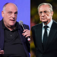 Im Machtkampf: La-Liga-Chef Javier Tebas (li.) und Real-Madrid-Präsident Florentino Perez.