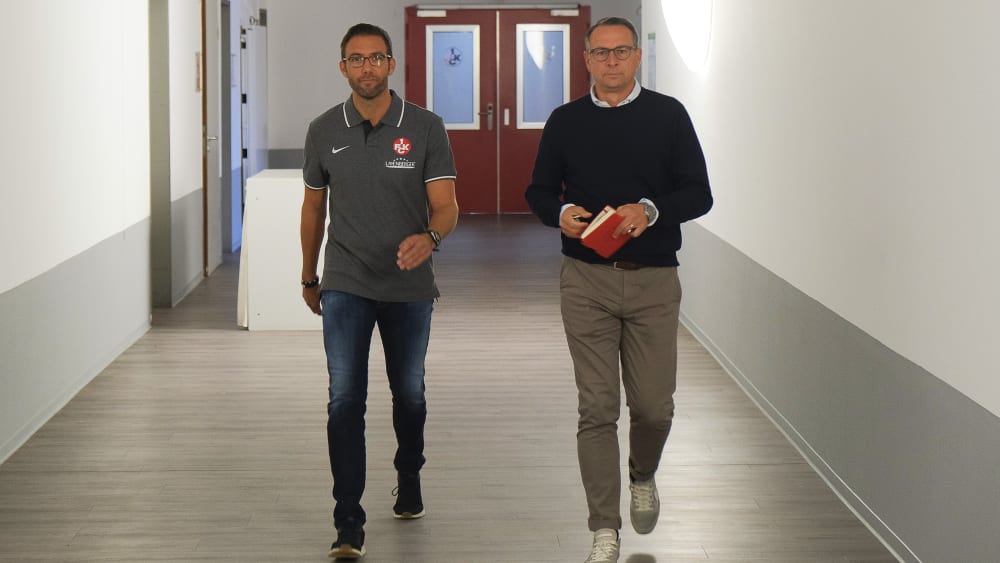 Neues Gespann: Martin Bader (re.) und sein neuer Trainer Boris Schommers.