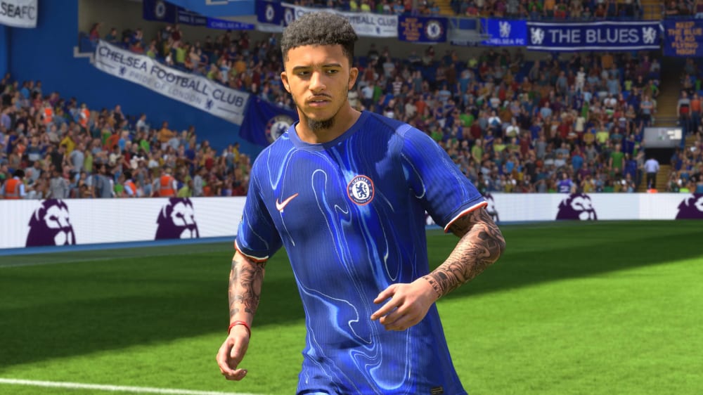 Auch in FC 25 läuft Jadon Sancho inzwischen für den FC Chelsea auf.