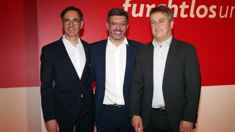 Das VfB-Pr&#228;sidium: Dr. Bernd Gaiser, Claus Vogt und Rainer Mutschler (v.l.), hier im Dezember 2019.