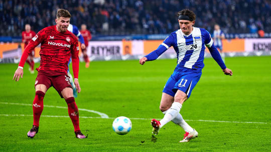 Setzen Fabian Rees (re.) und Hertha BSC ihre Serie auf dem Betzenberg fort?