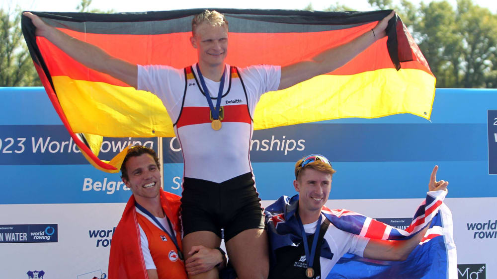 RuderWM Belgrad Gold für Zeidler, Achter bucht OlympiaTicket kicker