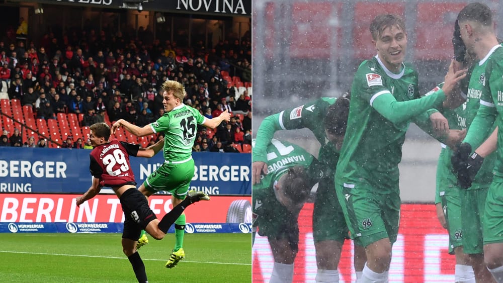 Immer wieder Nürnberg: Timo Hübers traf sowohl 2020 (li.) als auch 2021 (re.) beim FCN.