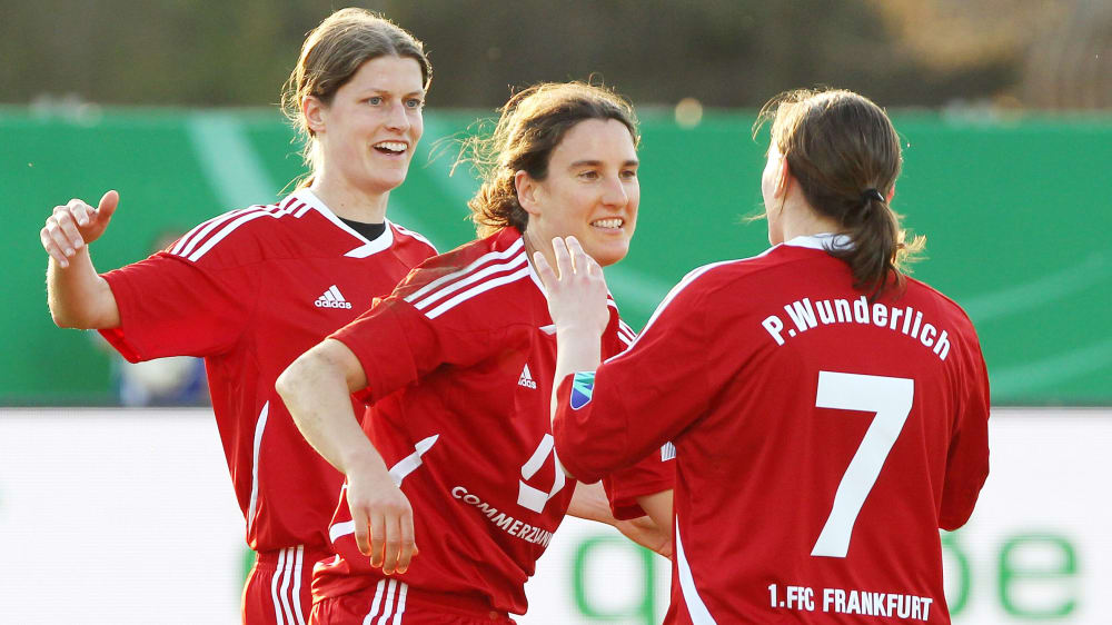 Kerstin Garefrekes, Birgit Prinz und Pia Wunderlich (von li. nach re.)