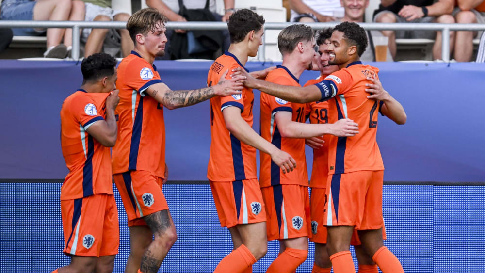 Die U-21-Nationalmannschaft der Niederlande.