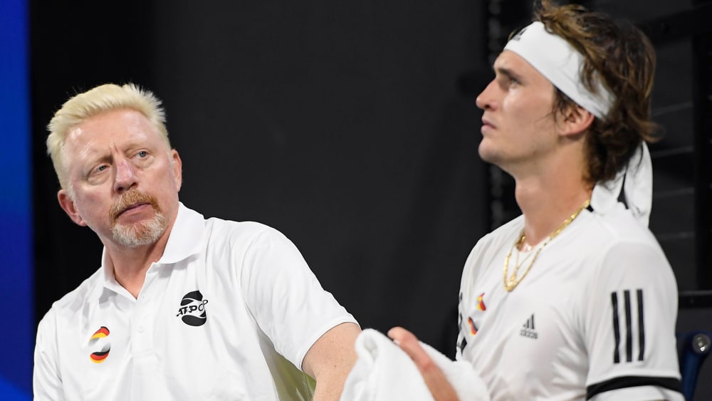 Auch er drang nicht durch: Boris Becker mit Alexander Zverev.