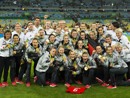Die DFB-Frauen holten bei den Olympischen Spielen in Rio de Janeiro Gold.