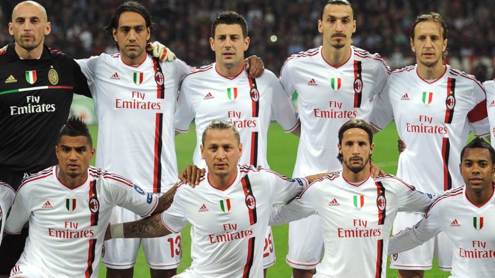 Inter Mailand aus dem Champions-League-Jahr 2011 - und Stadtrivale Milan aus dem Jahr 2012.