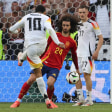 Blockte den Schuss von Jamal Musiala mit seiner linken Hand: Marc Cucurella.