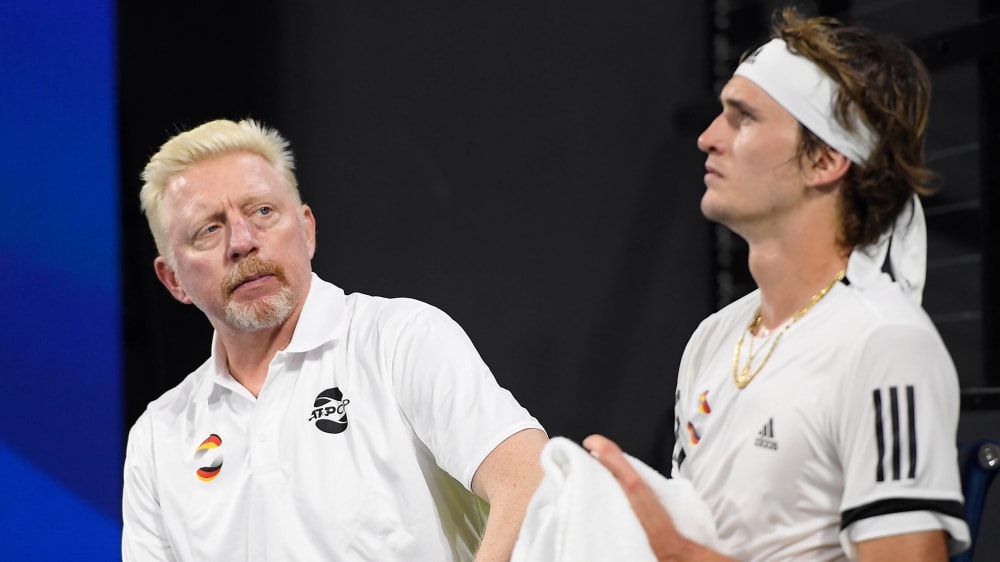 Einstiger Spitzenspieler und deutsche Tennis-Hoffnung: Boris Becker (li.) mit Alexander Zverev.