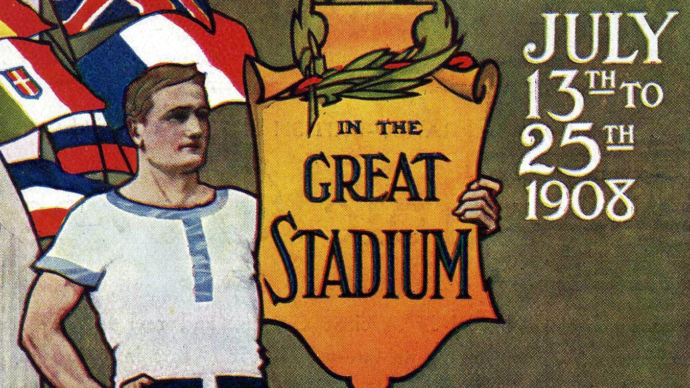 Plakat f&#252;r die Olympischen Spiele 1908